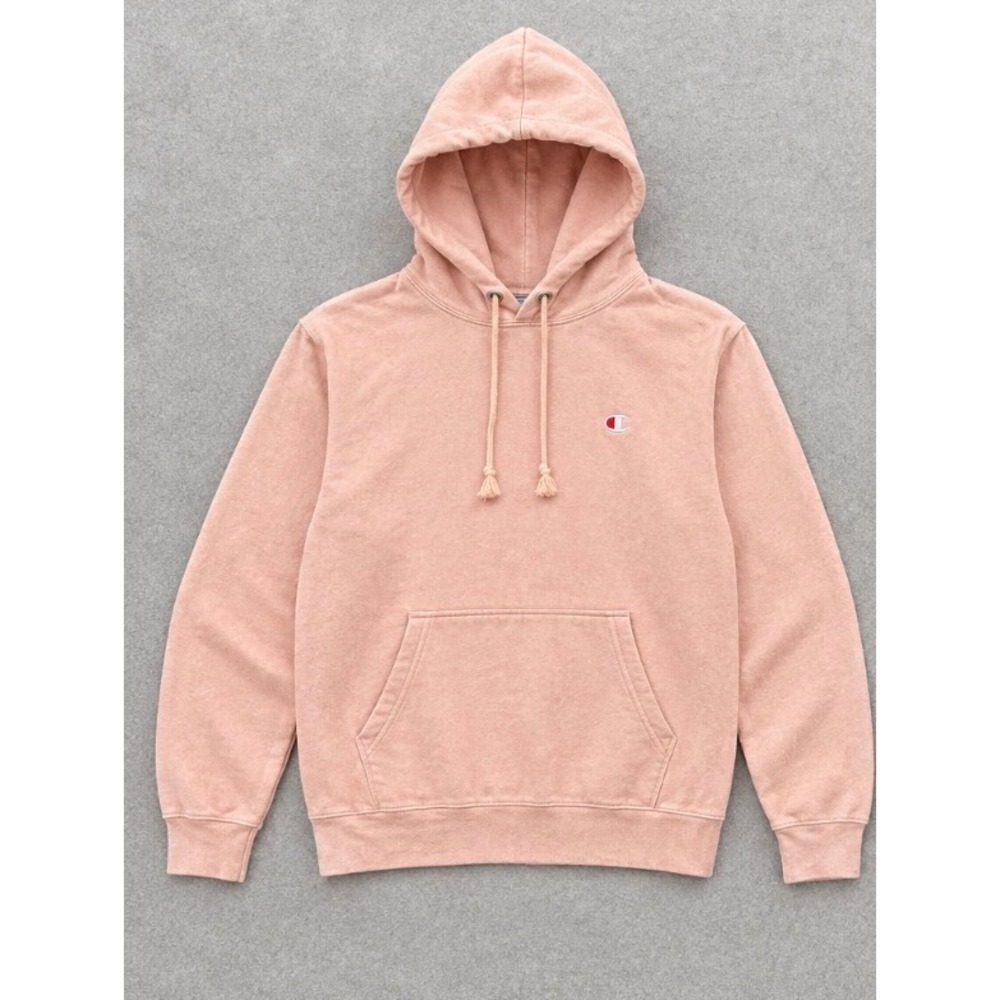 Champion Reverse Weave Hoodie Peach Pink Sun Washed Sweatshirt GF510 Medium